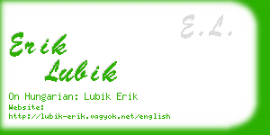 erik lubik business card